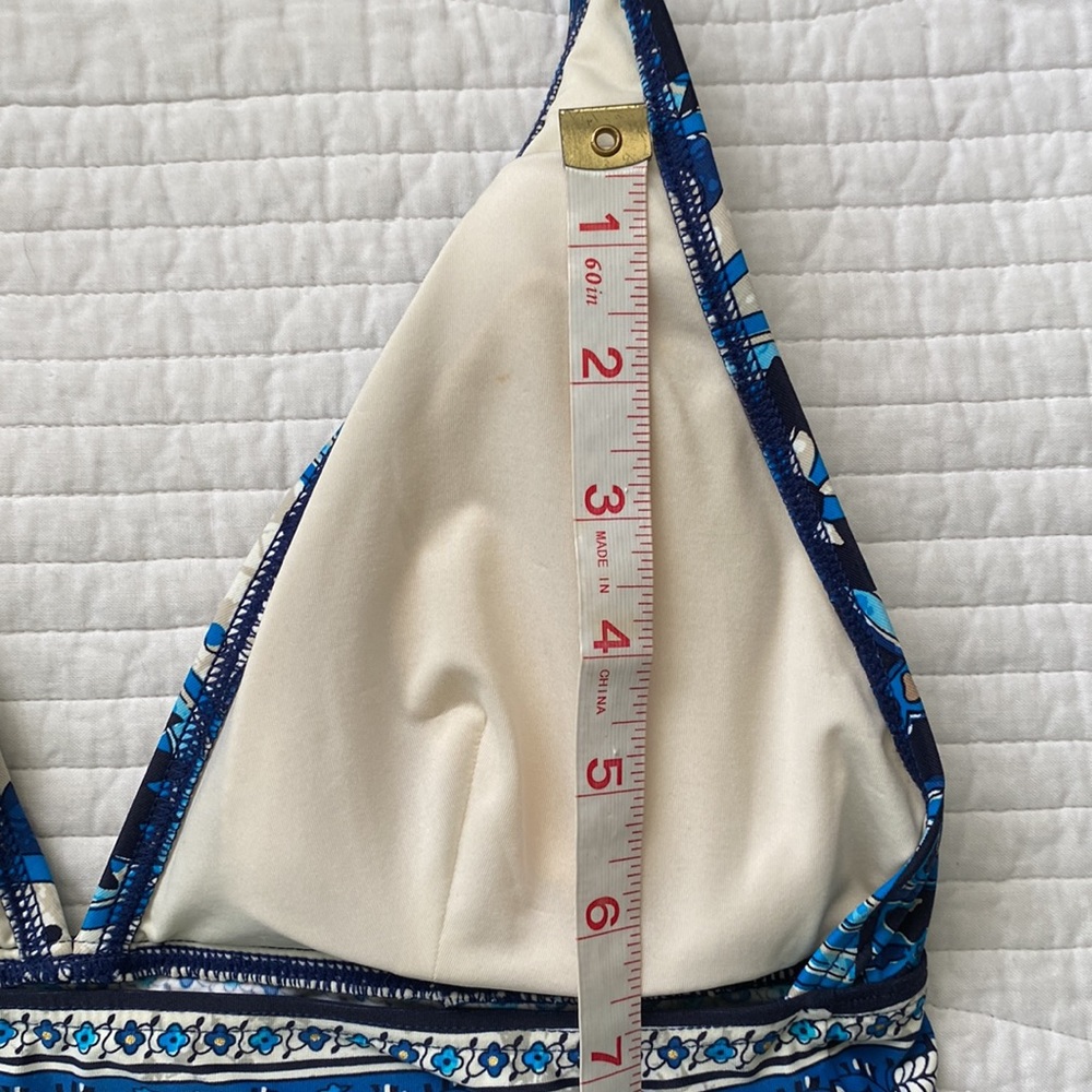 Michael Kors Halter Tankini Tank Top Swimwear Blue Black Tan NWOT Small - Picture 9 of 16